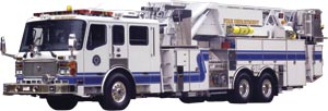 American Lafrance aerial platform truck